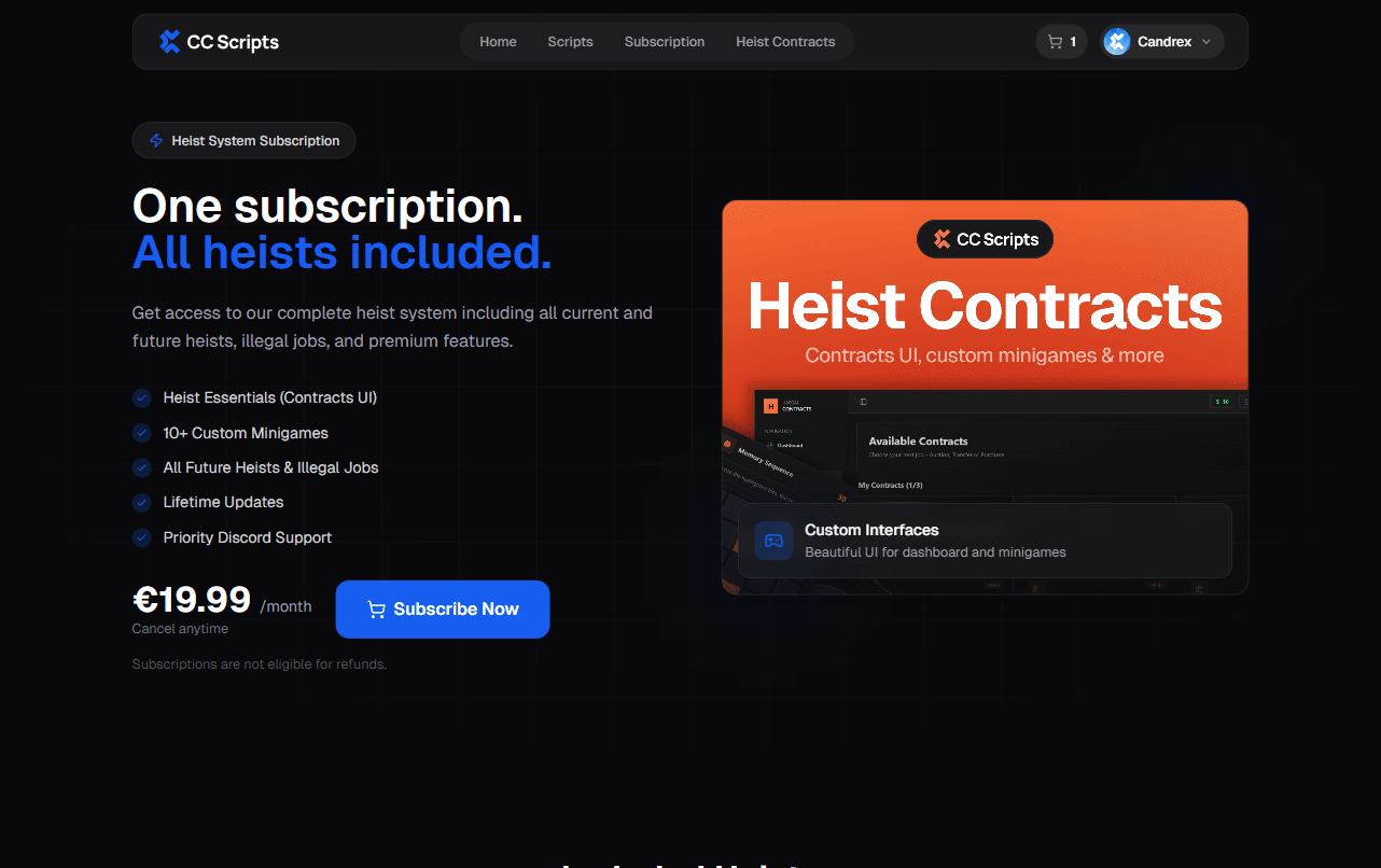 Subscriptions walkthrough
